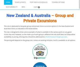 Shoretoursforgroups.com(Private Group Cruise Excursions and Shore Trips in New Zealand and Australia) Screenshot