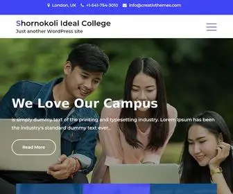 Shornokoliideal.com(Just another WordPress site) Screenshot