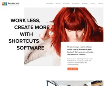 Shortcuts.com.au(Salon Business Management Software in Australia & NZ) Screenshot