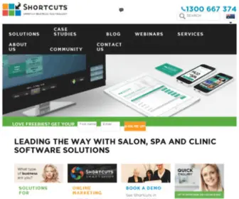 Shortcutssoftware.com(Shortcuts Salon) Screenshot