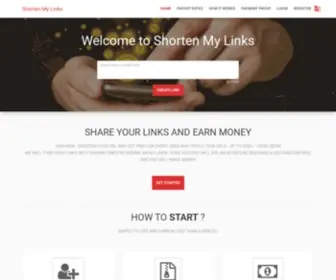 Shortenmy.com(Shorten My Links) Screenshot
