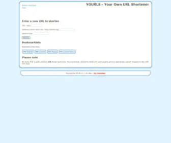 Shorte.top(YOURLS » Your Own URL Shortener') Screenshot