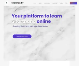 Shorthandly.com(Learn Shorthand Online) Screenshot