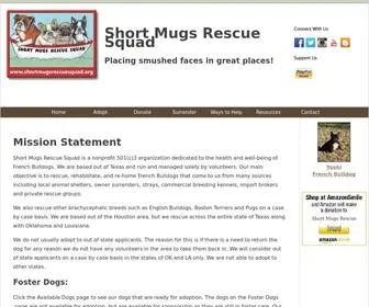 Shortmugsrescuesquad.org(`Website for organization helping pets and owners) Screenshot