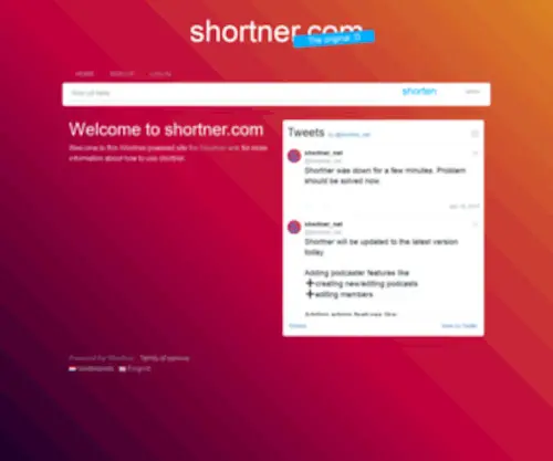 Shortner.com(The original) Screenshot