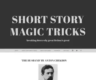 Shortstorymagictricks.com(Breaking down why great fiction) Screenshot