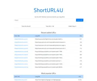 Shorturl4U.com(Free URL Shortner) Screenshot