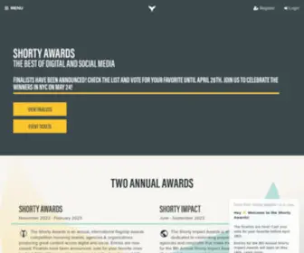 Shortyawards.com(The Shorty Awards honor the best content creators and producers on social media) Screenshot