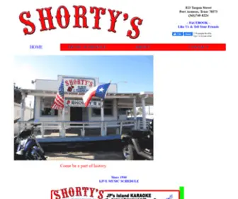 Shortysportaransas.com(Shorty's Place) Screenshot