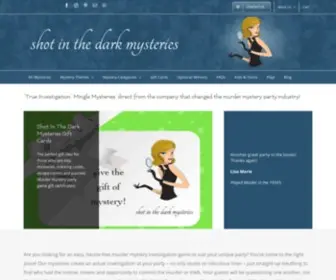 Shotinthedarkmysteries.com(Murder Mystery Party Games) Screenshot