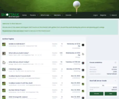 Shottalk.com(Golf News & Forums) Screenshot