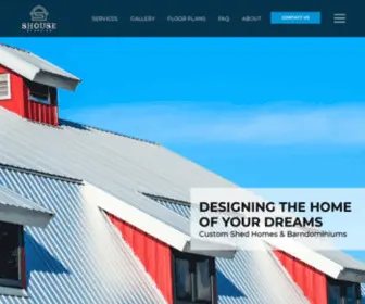 Shousebydesign.com(Custom Shed Homes & Barndominiums) Screenshot