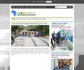 Shout-Africa.com(An African news platform with the purpose of bringing attention to the continent) Screenshot