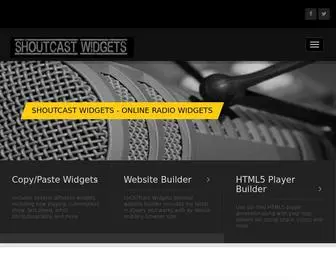 Shoutcastwidgets.com(SHOUTcast Copy and Paste Widgets for your Website) Screenshot
