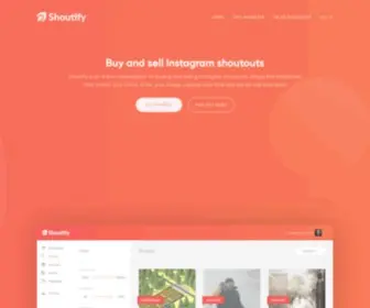 Shoutify.io(Social Influencer Platform) Screenshot