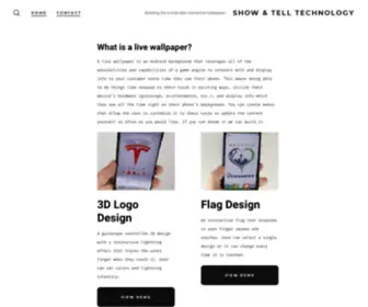 Showandtelltechnology.com(Building the worlds best interactive wallpapers) Screenshot