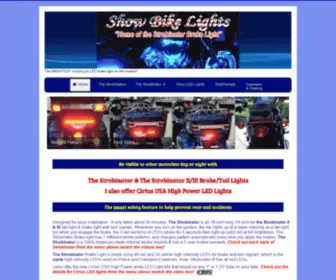 Showbikelights.com(Home of the STROBINATOR) Screenshot