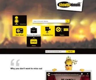 ShowbizDomains.com(ShowbizDomains ShowBizDomains) Screenshot