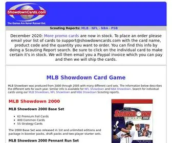 Showdowncards.com(MLB Showdown Card Game) Screenshot