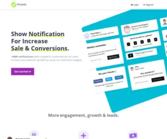 Showds.com(Increase Conversions & Site Growth) Screenshot