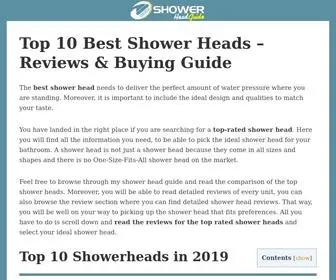 Showerheadguide.net(Reviews & Buying Guide) Screenshot