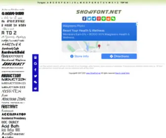 Showfont.net(Download fonts) Screenshot