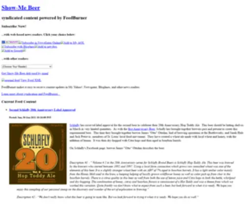 Showmebeer.com(Show Me Beer) Screenshot