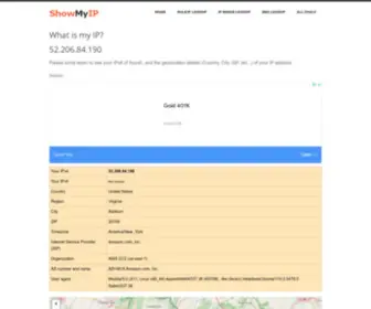 Showmyip.com((IPv4 & IPv6)) Screenshot