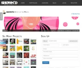 Shownd.com(Portolios) Screenshot