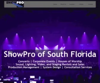 Showprosfl.com(Pro Audio) Screenshot