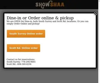 Showshaa.ca(Taproom & Indian Fusion Restaurant) Screenshot