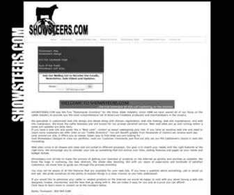Showsteers.com(The true innovator of club calf marketing on the internet) Screenshot