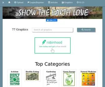 Showtheearthlove.com(Show The Earth Love graphics social network) Screenshot