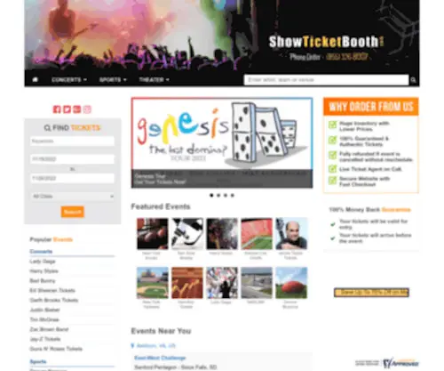 Showticketbooth.com(Show Ticket Booth) Screenshot