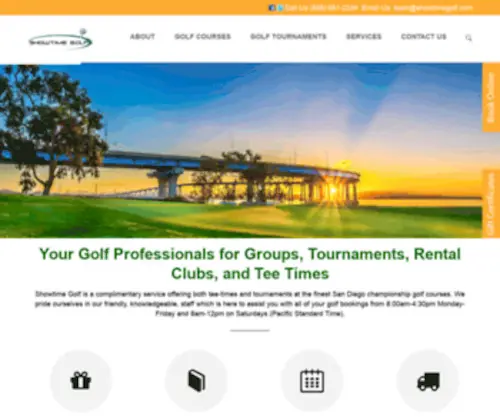 Showtimegolf.com(San diego golf courses) Screenshot