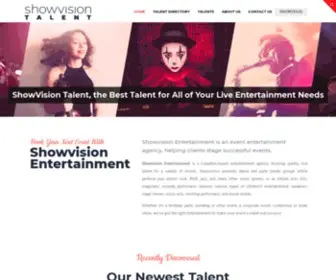ShowVisiontalent.com(ShowVision Talent) Screenshot