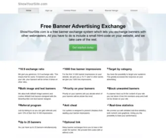 Showyoursite.com(Free Banner Advertising Exchange) Screenshot