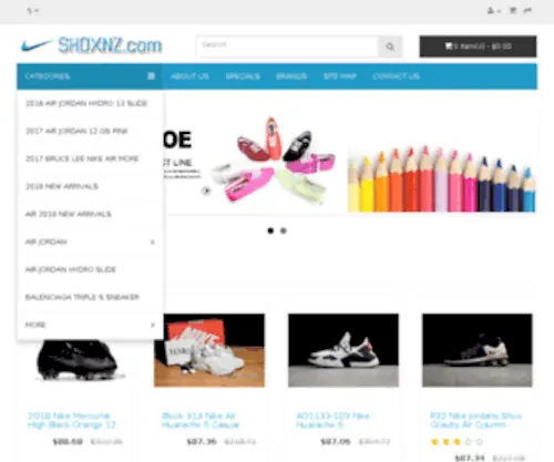 Shoxnz.com(Men-s nike shox nz) Screenshot
