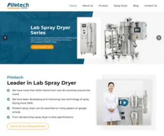 Shpilotech.com(Leading Lab Spray Dryer Manufacturer in China and The World) Screenshot