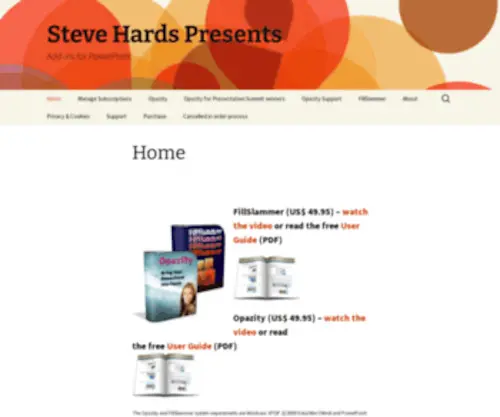 SHpresents.com(Steve Hards Presents) Screenshot
