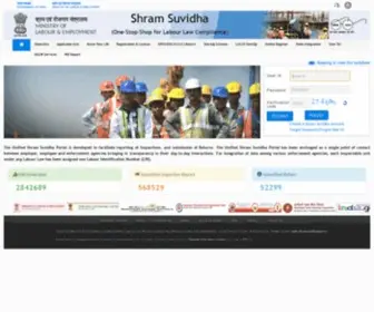 Shramsuvidha.gov.in(The Unified Shram Suvidha Portal) Screenshot