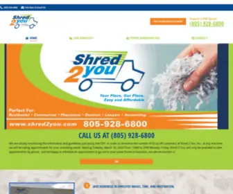 Shred2You.com(For All Your Shredding Needs in Santa Maria) Screenshot