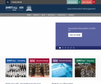Shredall.co.uk(Shredall SDS Group) Screenshot
