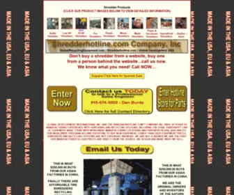 Shredderhotline.com(Tire Shredders Tire Recycling Equipment Systems from) Screenshot