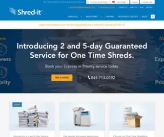 Shredit.com(Paper Shredding & Secure Document Destruction Services) Screenshot