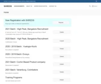 Shredsindia.org(SHREDS) Screenshot
