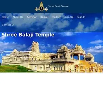 Shreebalajitemple.com(Shree Balaji Temple) Screenshot