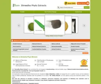 Shreedhaherbalextracts.com(Shreedha Phyto Extracts) Screenshot