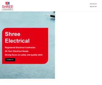 Shreeelectrical.com.au(All your electrical needs) Screenshot