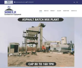 Shreejiearthmover.com(Asphalt batch mix plant manufacturers) Screenshot